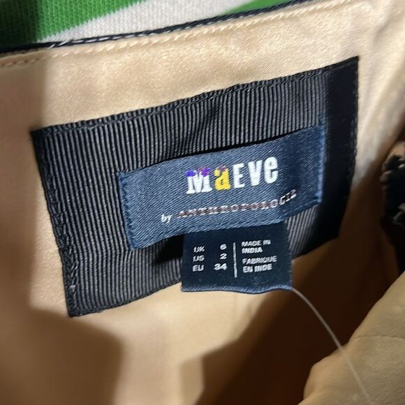 Maeve x Anthropologie Striped Floral Appliqué Midi Dress - Picture 10 of 10